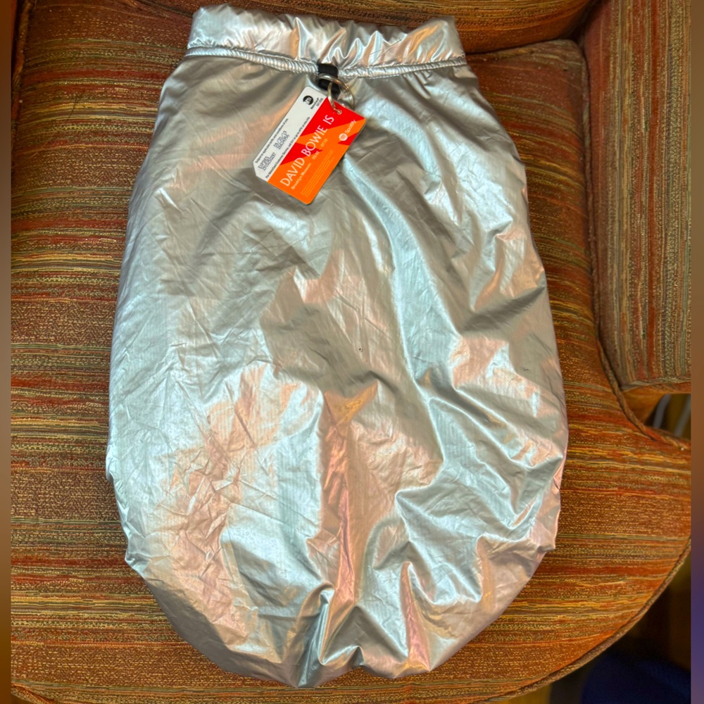 David Bowie MetroCard metallic puffy jacket